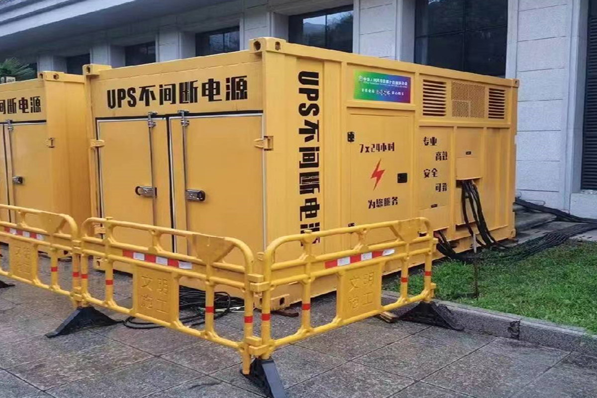 海晏发电机租赁施工现场