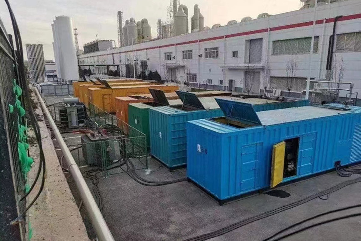 海晏发电机租赁施工现场